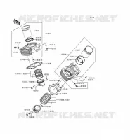 CYLINDRE/PISTON pour Kawasaki VN1500 CLASSIC TOURER 1999