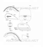 STICKER(EBONY) pour Kawasaki VN1500 CLASSIC TOURER 2001