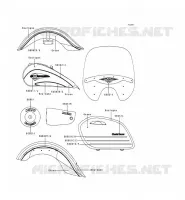 STICKER pour Kawasaki VN1500 CLASSIC TOURER 1998