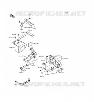 SUPPORT BATTERIE pour Kawasaki VN1500 CLASSIC TOURER 1998