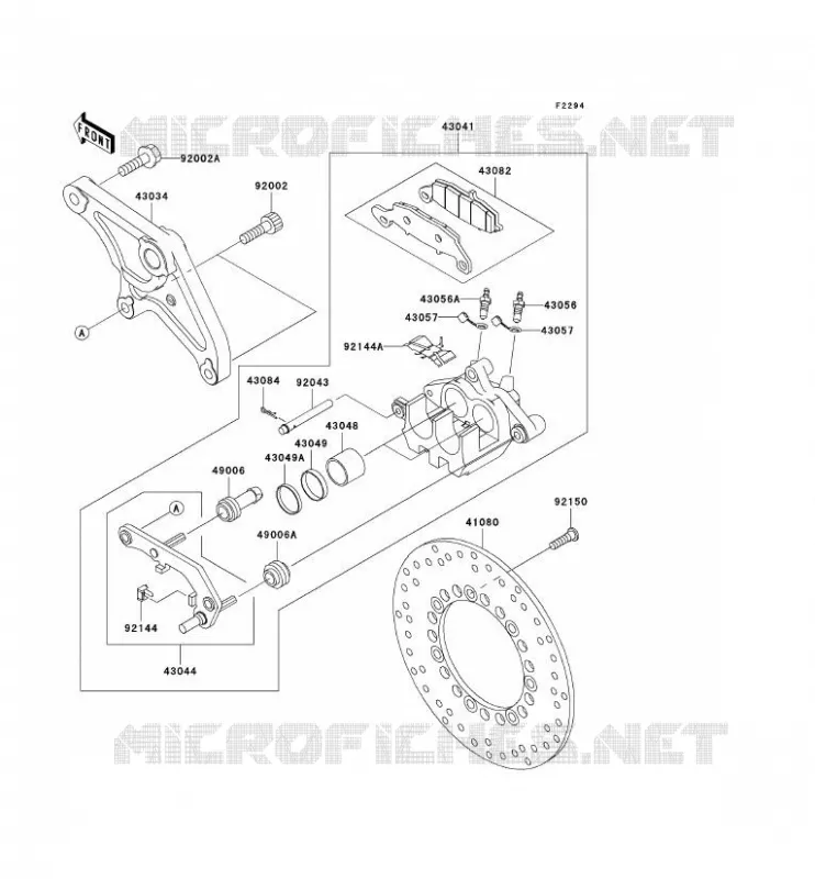 FREIN ARRIERE Kawasaki MOTOS 1500 1999 VN1500 DRIFTER  VN1500-J1