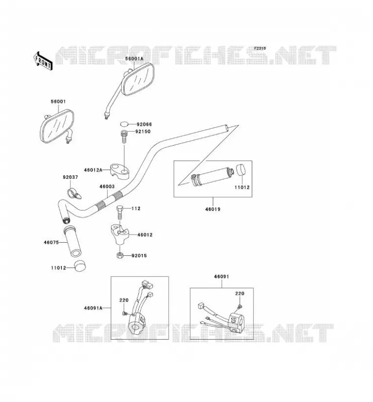 GUIDON Kawasaki MOTOS 1500 1999 VN1500 DRIFTER  VN1500-J1