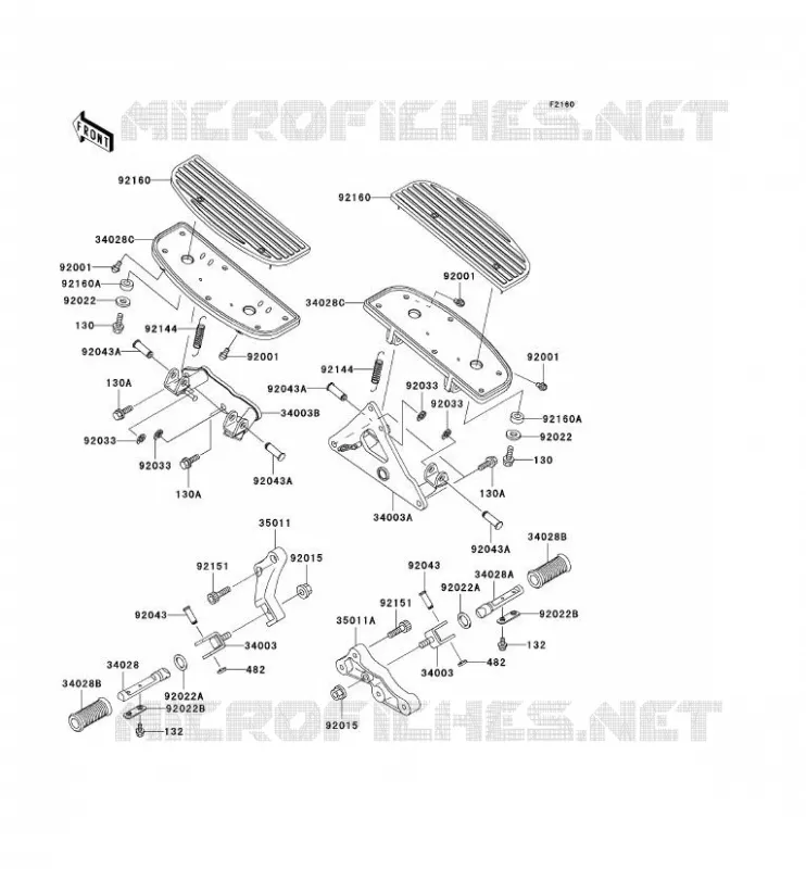 REPOSE PIED Kawasaki MOTOS 1500 1999 VN1500 DRIFTER  VN1500-J1