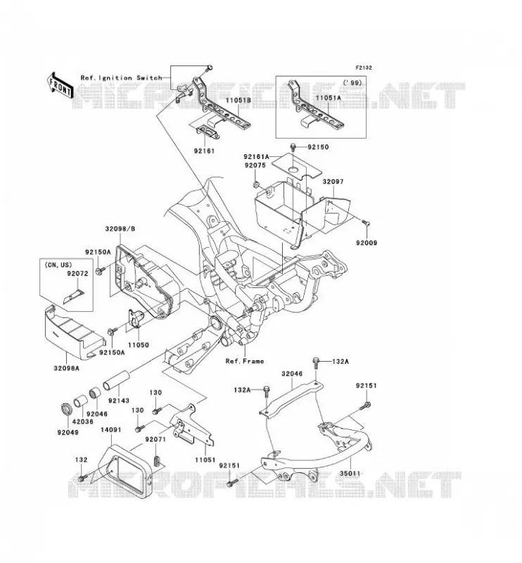 SUPPORT BATTERIE Kawasaki MOTOS 1500 2000 VN1500 DRIFTER  VN1500-J2