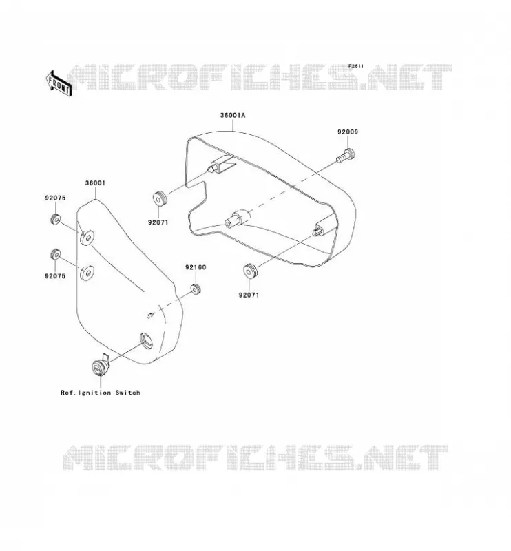 CACHE LAT&Eacute;RAL Kawasaki MOTOS 1500 2000 VN1500 DRIFTER  VN1500-J2