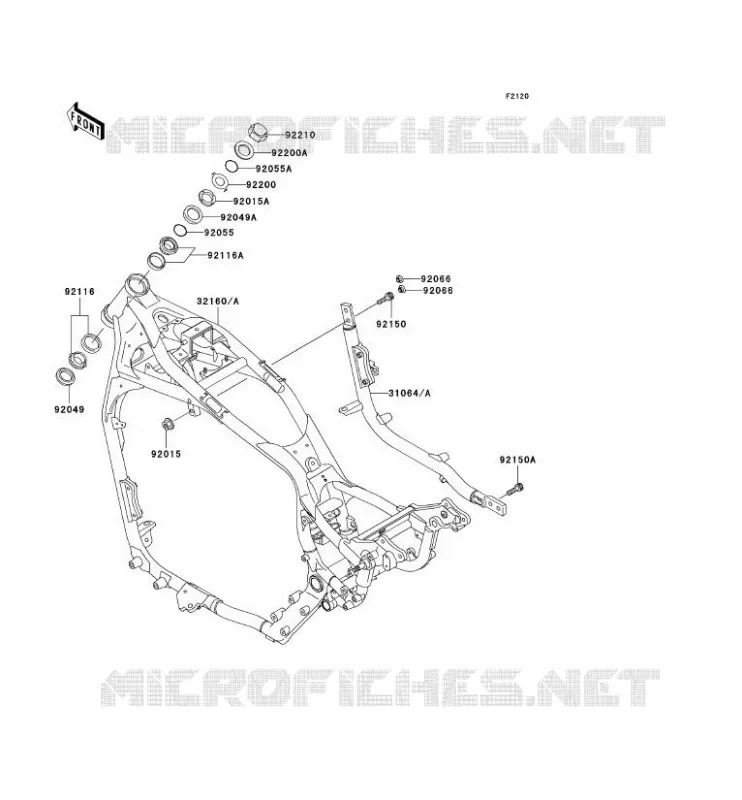 CH&Acirc;SSIS Kawasaki MOTOS 1500 2000 VN1500 DRIFTER  VN1500-J2