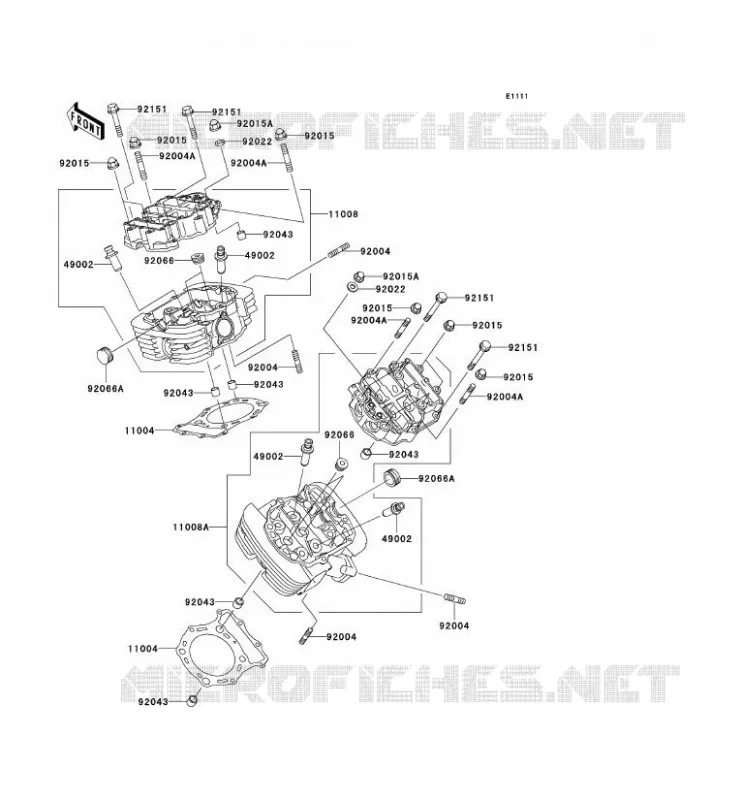 CULASSE Kawasaki MOTOS 1500 2000 VN1500 DRIFTER  VN1500-J2