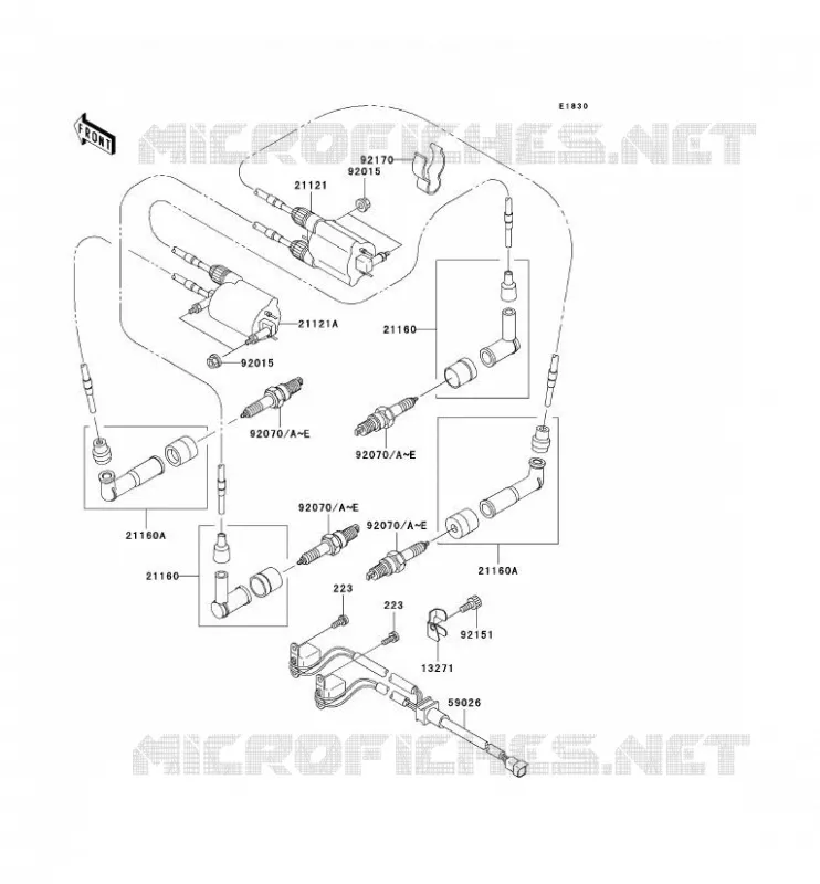 SYSTEME D&acute;ALLUMAGE Kawasaki MOTOS 1500 2000 VN1500 DRIFTER  VN1500-J2