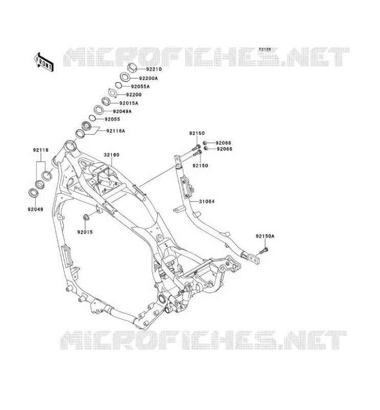 CH&Acirc;SSIS Kawasaki MOTOS 1500 2000 VN1500 DRIFTER  VN1500-J2