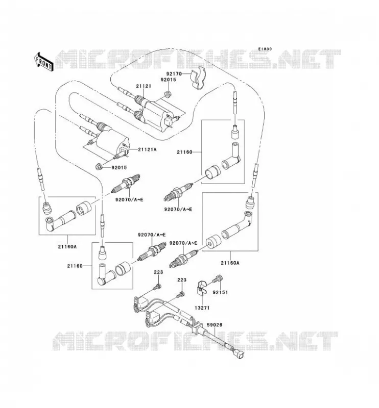 SYSTEME D&acute;ALLUMAGE Kawasaki MOTOS 1500 2000 VN1500 DRIFTER  VN1500-J2