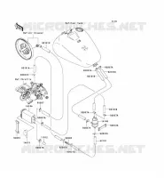SYSTEME D'EVAPORATION CARBURANT(CA) pour Kawasaki VN1500 CLASSIC TOURER FI 2001