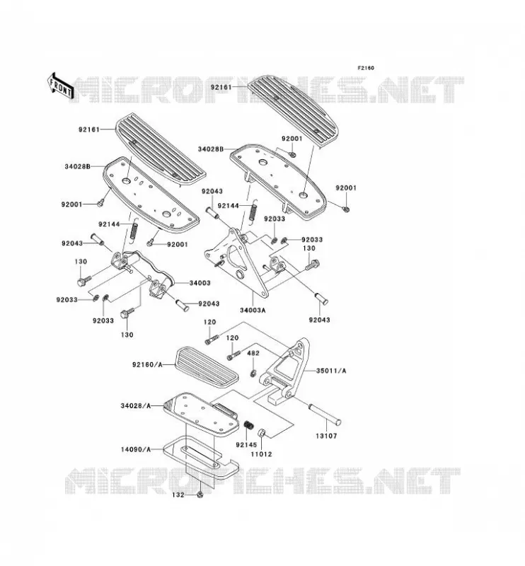 REPOSE PIED Kawasaki MOTOS 1500 2003 VN1500 CLASSIC TOURER FI  VN1500-L4