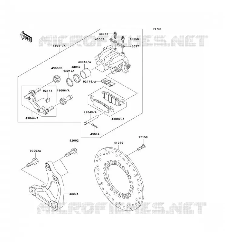 FREIN ARRIERE Kawasaki MOTOS 1500 2000 VN1500 CLASSIC FI  VN1500-N1
