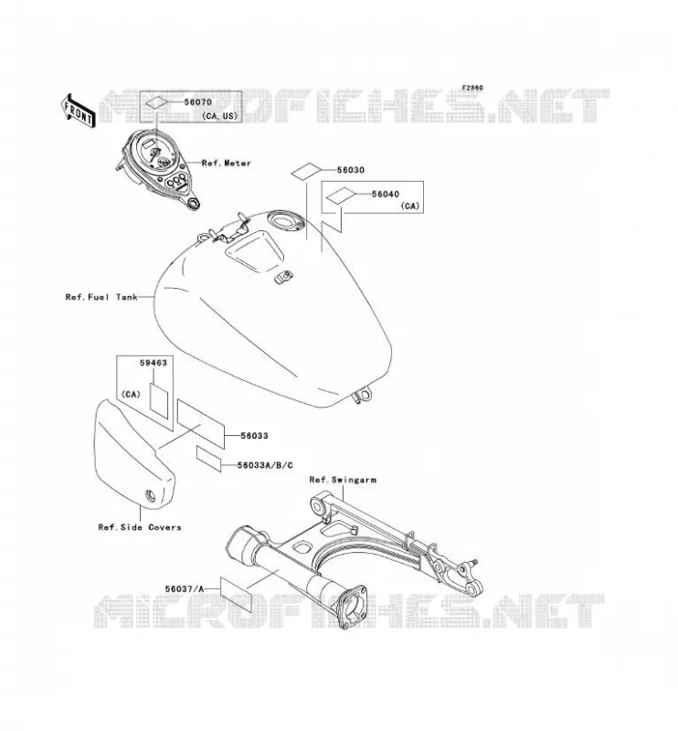LABEL Kawasaki MOTOS 1500 2000 VN1500 CLASSIC FI  VN1500-N1