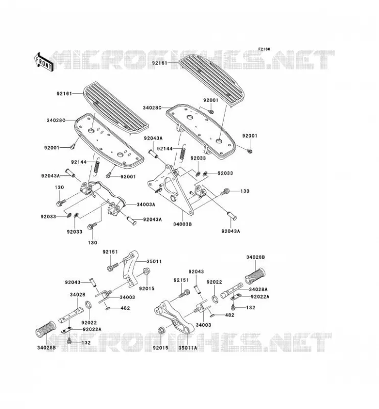 REPOSE PIED Kawasaki MOTOS 1500 2002 VN1500 CLASSIC FI  VN1500-N3