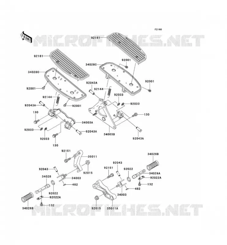 REPOSE PIED Kawasaki MOTOS 1500 2002 VN1500 CLASSIC FI  VN1500-N3