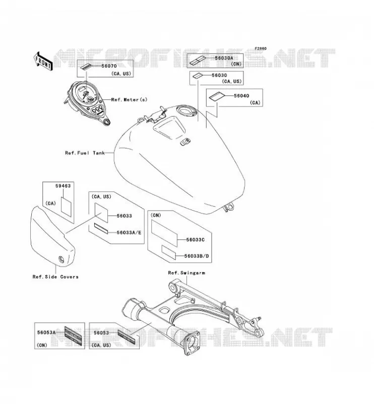 LABEL Kawasaki MOTOS 1500 2007 VN1500 CLASSIC  VN1500N7F