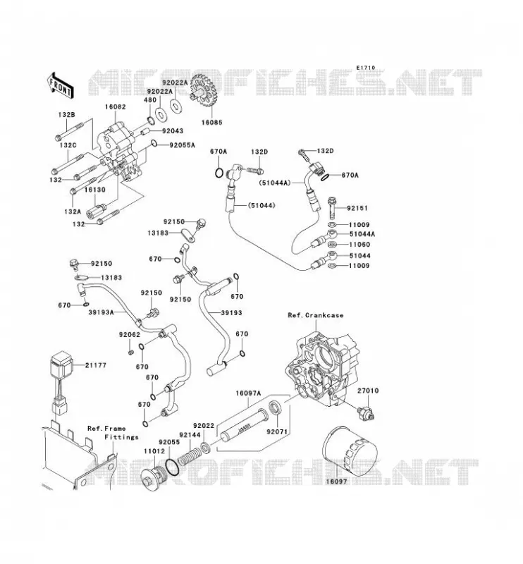 POMPE A HUILE/FILTRE &Agrave; HUILE Kawasaki MOTOS 1500 2008 VN1500 CLASSIC  VN1500N8F
