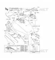 RESERVOIR CARBURANT pour Kawasaki VN1500 MEAN STREAK 2002