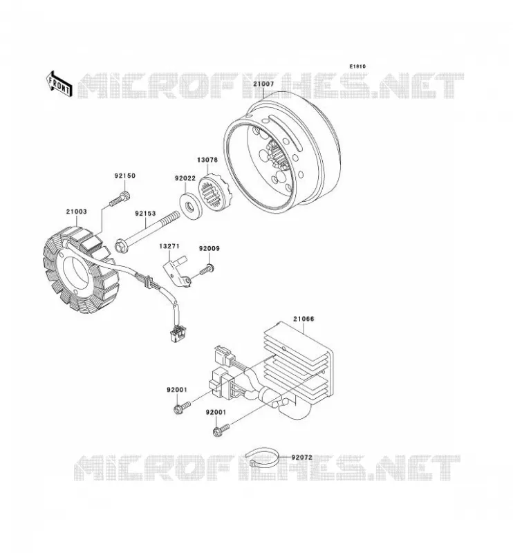 G&Eacute;N&Eacute;RATEUR Kawasaki MOTOS 1500 2001 VN1500 DRIFTER  VN1500-R1