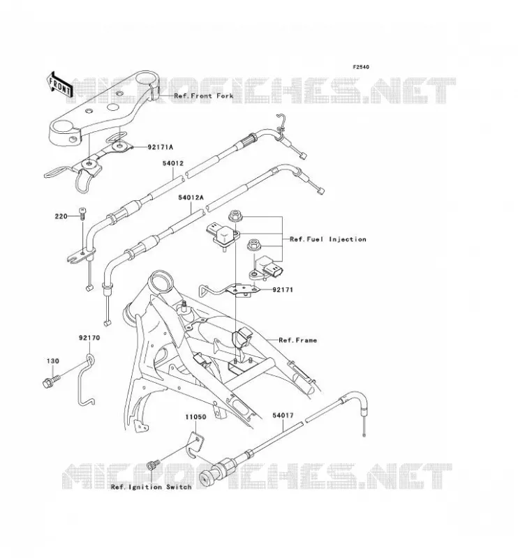 CABLES Kawasaki MOTOS 1500 2001 VN1500 DRIFTER  VN1500-R1H