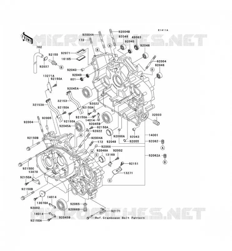 CARTER MOTEUR(S) Kawasaki MOTOS 1500 2002 VN1500 DRIFTER  VN1500-R2H