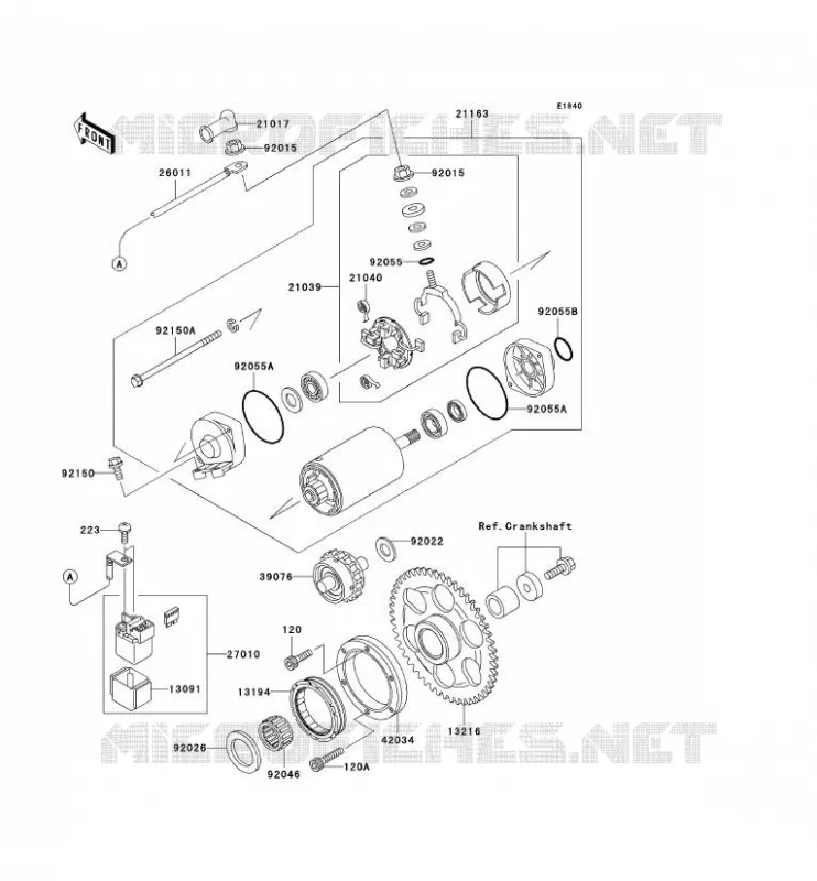 D&Eacute;MARREUR Kawasaki MOTOS 1500 2004 VN1500 DRIFTER  VN1500-R4