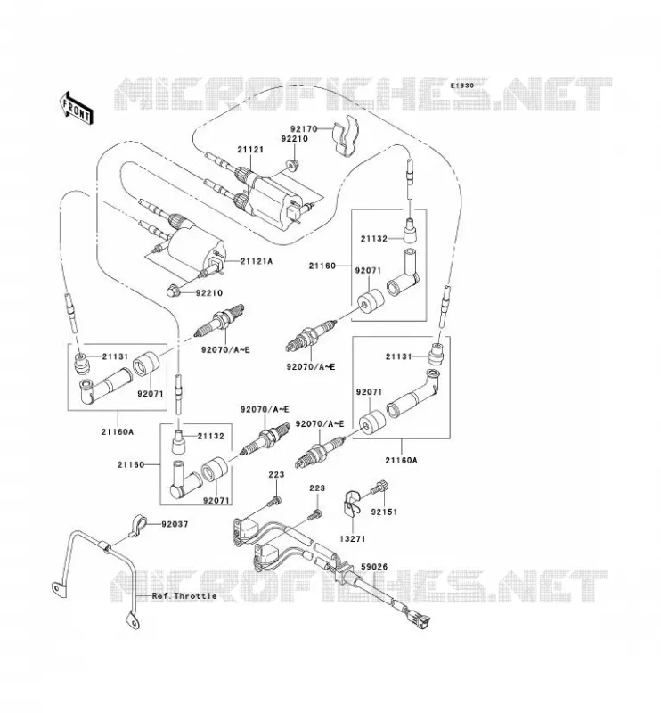 SYSTEME D&acute;ALLUMAGE Kawasaki MOTOS 1500 2005 VN1500 DRIFTER  VN1500-R5