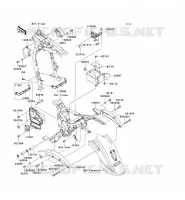 PIECE DE CADRE (COUVERTURE) pour Kawasaki VN1600 CLASSIC 2003