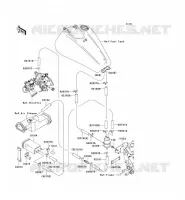 SYSTEME D'EVAPORATION CARBURANT(CA) pour Kawasaki VN1600 CLASSIC 2003