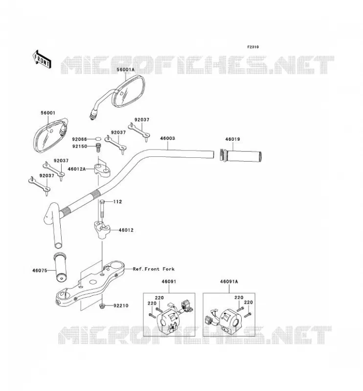 GUIDON Kawasaki MOTOS 1600 2006 VN1600 CLASSIC  VN1600A6F