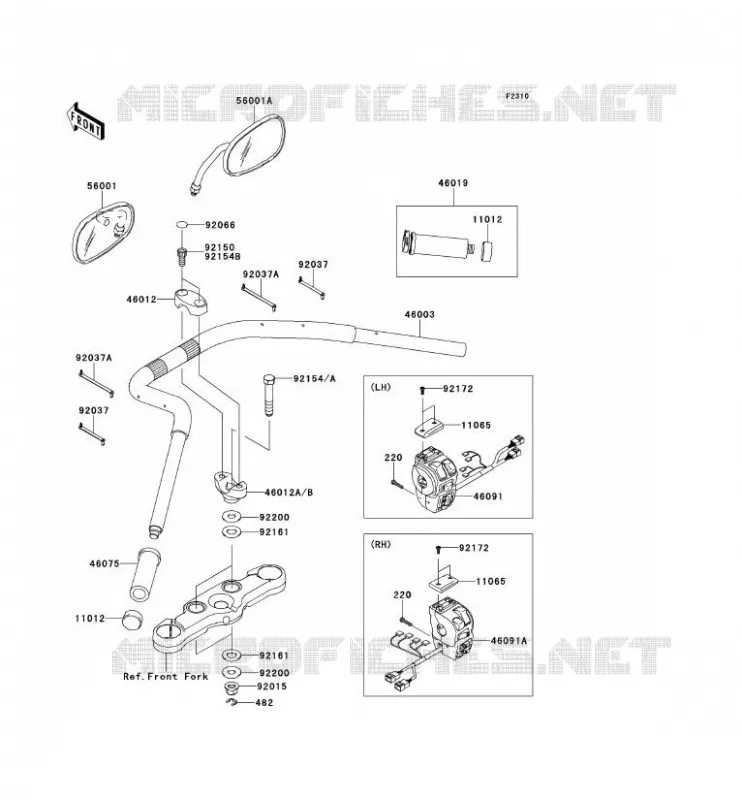 GUIDON Kawasaki MOTOS 1700 2010 VN1700 VOYAGER  VN1700AAF