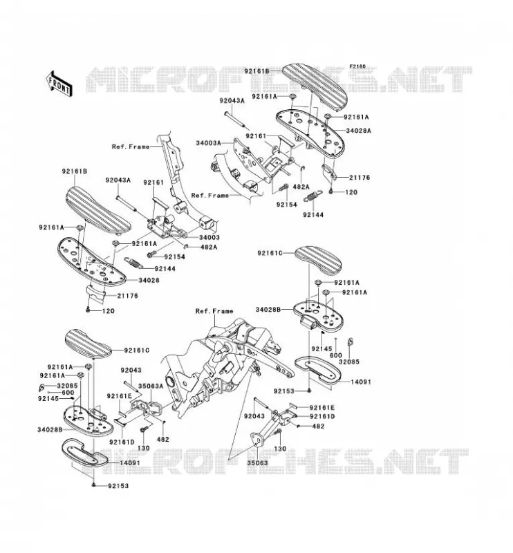 REPOSE PIED Kawasaki MOTOS 1700 2012 VN1700 VOYAGER  VN1700ACF
