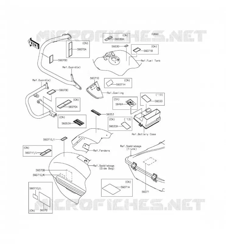 LABEL Kawasaki MOTOS 1700 2013 VULCAN 1700 VOYAGER ABS  VN1700BDF