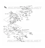 CACHE LAT&Eacute;RAL/GARDE CHAINE pour Kawasaki VN1700 CLASSIC TOURER 2009
