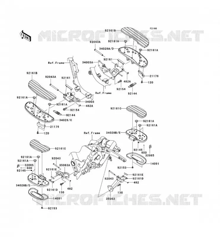 REPOSE PIED Kawasaki MOTOS 1700 2010 VN1700 NOMAD  VN1700CAF