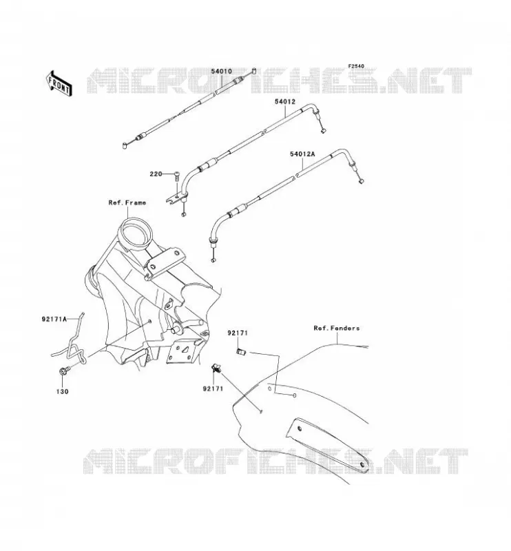 CABLES Kawasaki MOTOS 1700 2012 VN1700 NOMAD  VN1700CCF