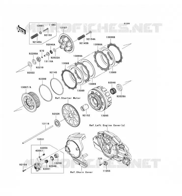 EMBRAYAGE Kawasaki MOTOS 1700 2012 VN1700 NOMAD  VN1700CCF