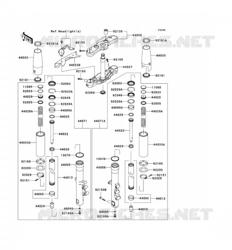 FOURCHE Kawasaki MOTOS 1700 2012 VN1700 NOMAD  VN1700CCF