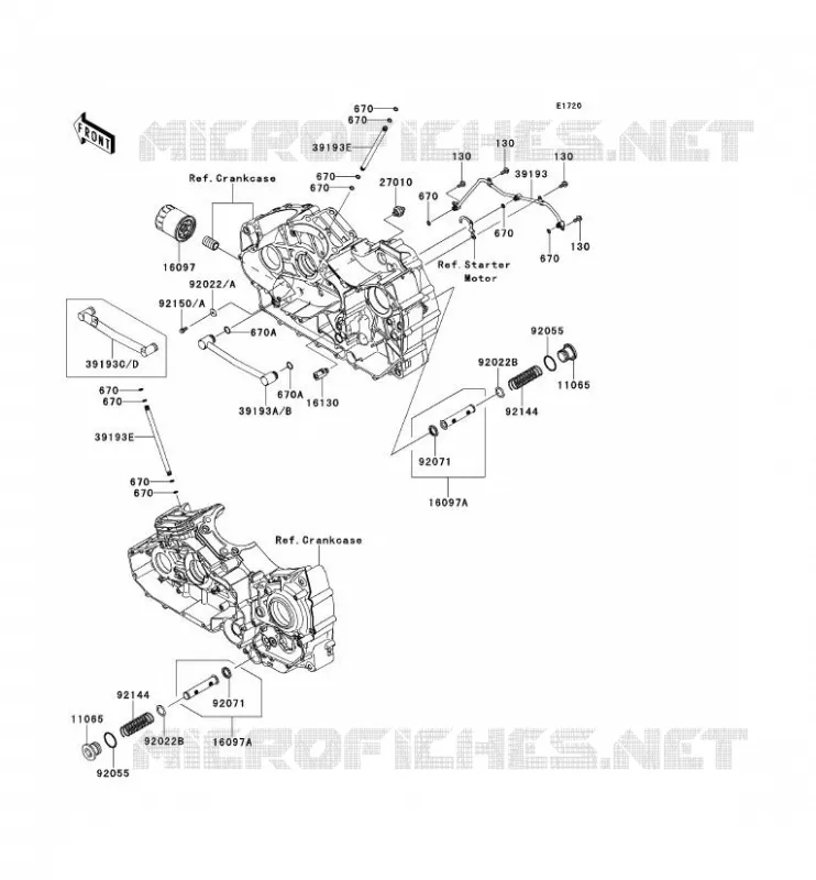 FILTRE &Agrave; HUILE Kawasaki MOTOS 1700 2011 VN1700 CLASSIC TOURER ABS  VN1700DBF