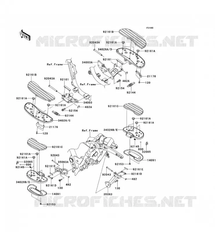 REPOSE PIED Kawasaki MOTOS 1700 2011 VN1700 CLASSIC TOURER ABS  VN1700DBF