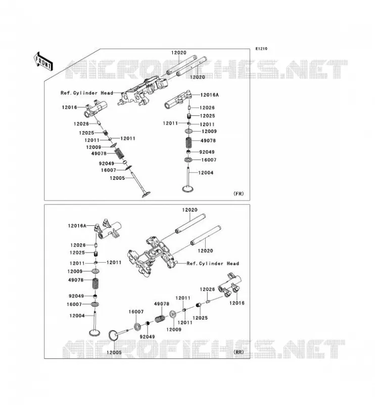 SOUPAPE Kawasaki MOTOS 1700 2012 VN1700 CLASSIC TOURER ABS  VN1700DCF