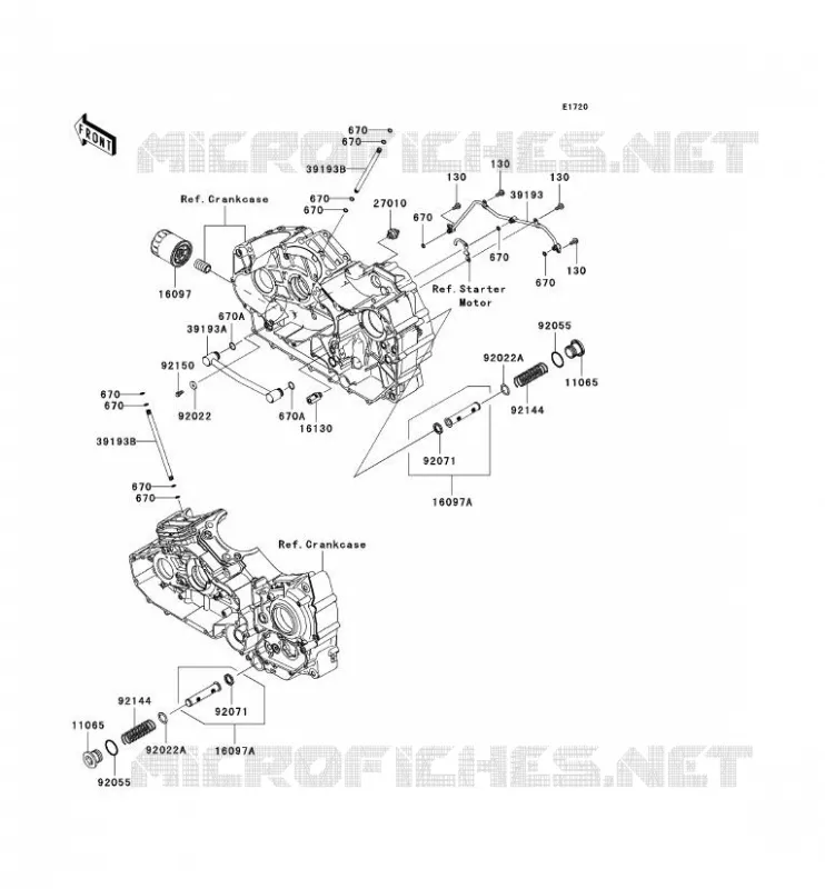 FILTRE &Agrave; HUILE Kawasaki MOTOS 1700 2009 VN1700 CLASSIC  VN1700E9F