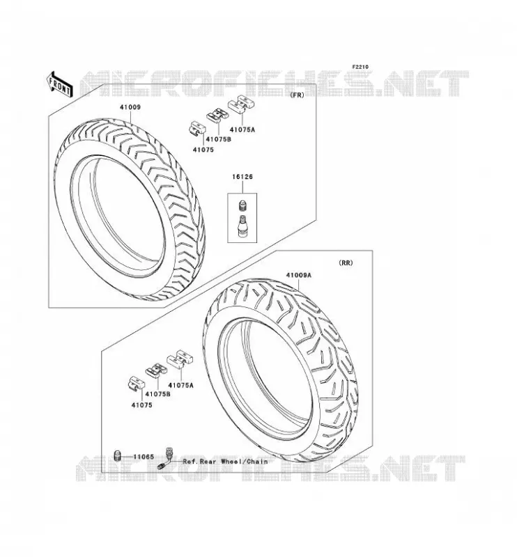 PNEUS Kawasaki MOTOS 1700 2012 VN1700 CLASSIC  VN1700ECF
