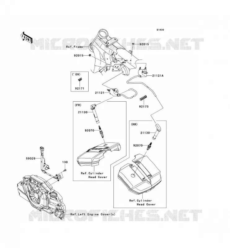 SYSTEME D&acute;ALLUMAGE Kawasaki MOTOS 1700 2012 VN1700 CLASSIC  VN1700ECF