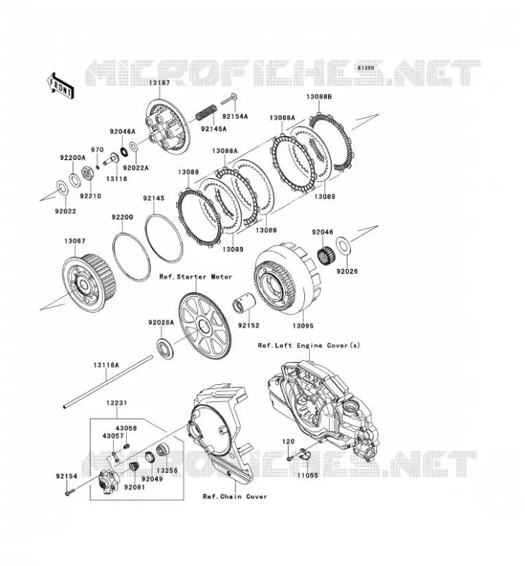 EMBRAYAGE Kawasaki MOTOS 1700 2013 VN1700 CLASSIC  VN1700EDF