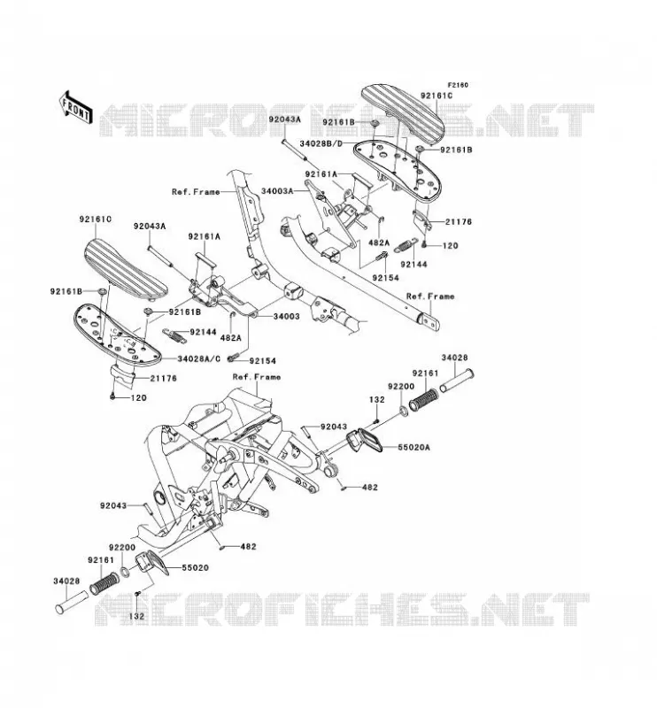 REPOSE PIED Kawasaki MOTOS 1700 2010 VN1700 CLASSIC ABS  VN1700FAF