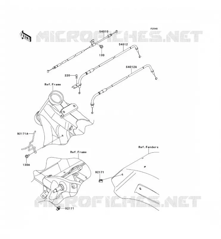 CABLES Kawasaki MOTOS 1700 2011 VN1700 CLASSIC ABS  VN1700FBF