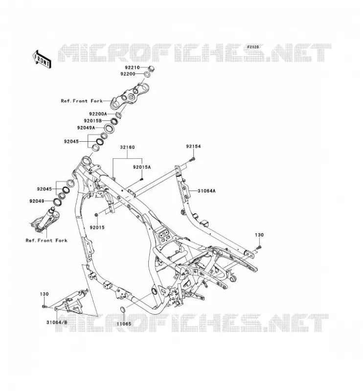 CH&Acirc;SSIS Kawasaki MOTOS 1700 2012 VN1700 CLASSIC ABS  VN1700FCF