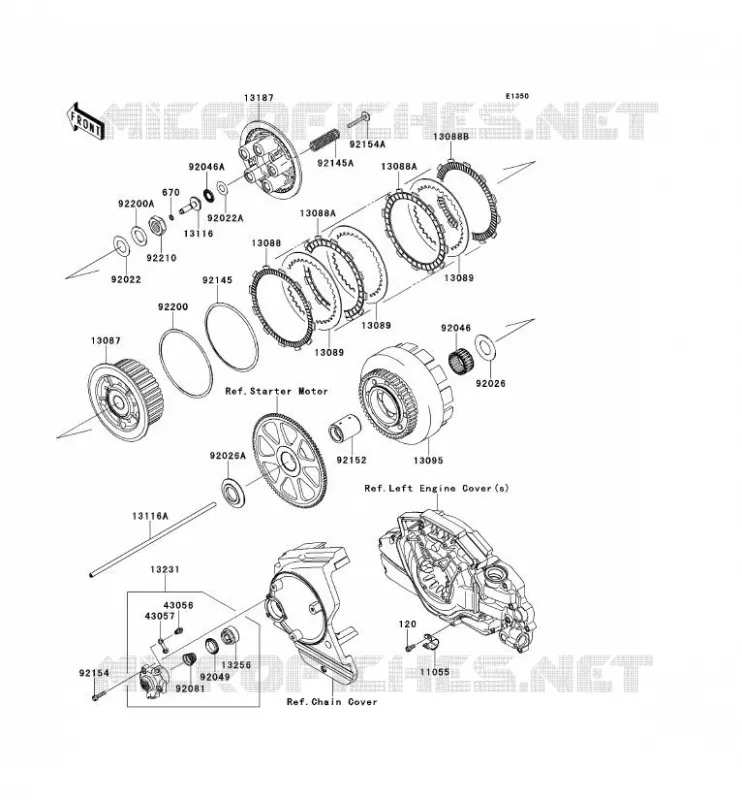 EMBRAYAGE Kawasaki MOTOS 1700 2012 VN1700 CLASSIC ABS  VN1700FCF